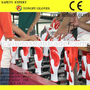 high quality red laminate film gloves