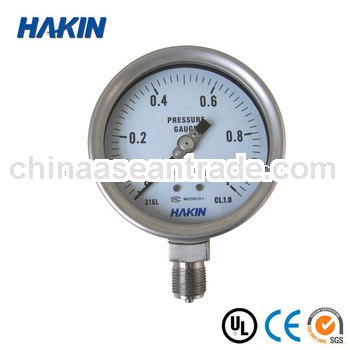high stainless steel pressure gauge for grouting in construction