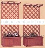 Garden Wood-Lattice planter with overhang