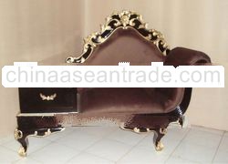 Golden Sofa Telephone Antique Reproduction Sofa Mahogany Painted Solid Chair Wood Classic European H