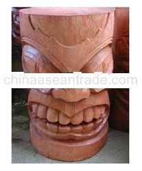 Antique Imitation Hand Carved Wood TIki Statues