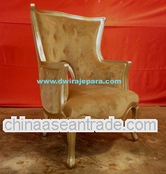 Chair furniture Livingroom - Classic furniture chair silver leaf color.