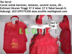 Non woven bag with drawstring