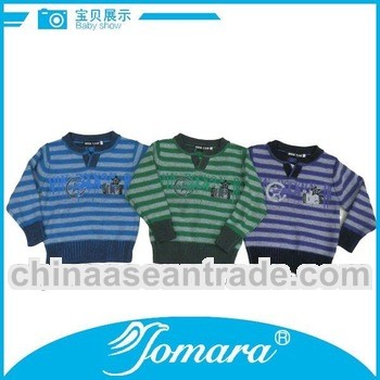 hot sale cute kids stripe knitted sweater