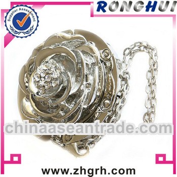 hot sale glass diamond plus blossom handbag holder