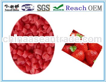 hot sale pvc granules with fruilt smell red color pvc compound soft pvc granules instrawberry