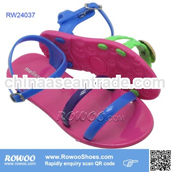 hot selling PVC fuxia jelly girls sandals