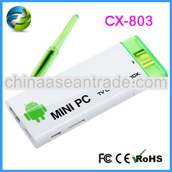 hot selling android tv box CX-803 Android 4.1 MINI PC RK3066 Dual Core