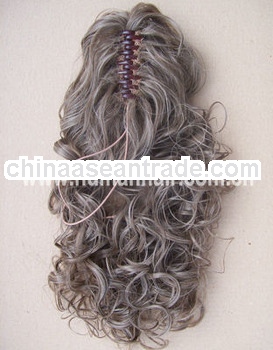 hot selling color M6/60 ! claw clip ponytail human hair extension