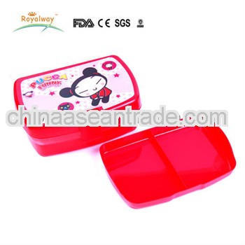hot selling plastic kids lunch box with cartoon design