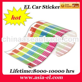 hottest 114*30cm high brightness sound activated trasparent equalizer el car sticker
