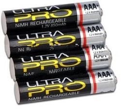 Ultra AAA 850 mAh Rechargeable Battery 4-Pack