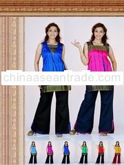 Short Kameez With Bootcut Pants And Shawl
