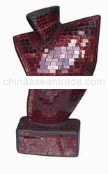 Glass mosaic necklace display