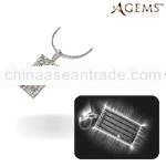 PD1222A Energized 18K white gold diamond pendant