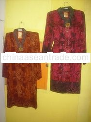 Paris Malaysian Dress with Bross in Batik motif