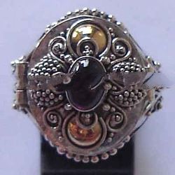 Bali Silver Poison Ring R016