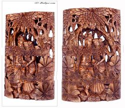 Wood relief panel, 'Rama shita'