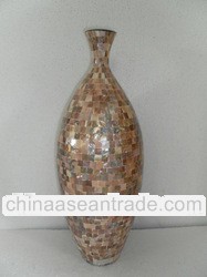 home decoration, Mother of pearl, mother of pearl mosaic vase