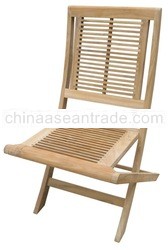 Teak Garden Furniture Small Slated folding side chair - by PT Segoro Mas Solo