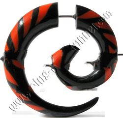 Organic Flesh Tunnel, Plug, Expander from Horn, Bone, Wood, Resin