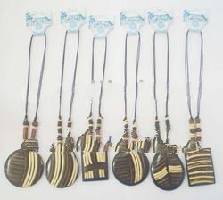 Cotton Necklace On Coco Resin Pendant