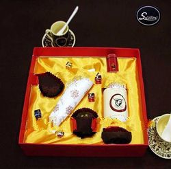 Hardcover wine gift towel