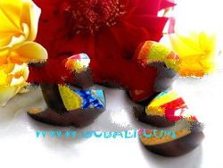 wooden painted finger rings