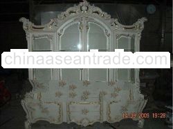 Minerva Antique Mahogany Solid Wood Showcase