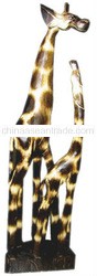 WOOD GIRRAFE ANIMAL STATUE 13
