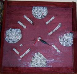 wall clock maroon