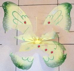 Yellow Green Glittered Buuterfly