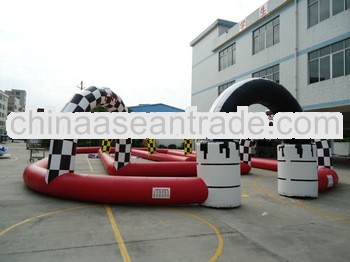inflatable track, inflatable Circuit Karts Games,inflatable game sports