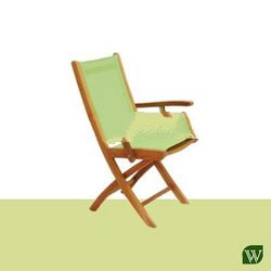 Chelsea Folding Arm-Chair Teak Frame Batyline