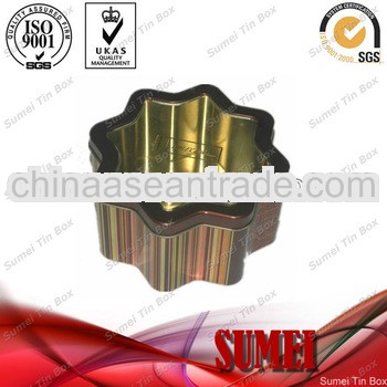 irregular star shaped gift tin box