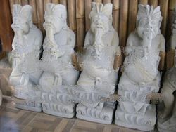 Traditional Balinese Musicians Statues