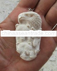 Balinese Buffalo Bone Carved Pendant