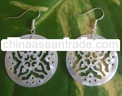 shell earring carving with stainless