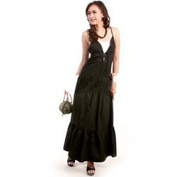 Black Cotton Maxi Dress