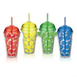 Double Wall AS Mug with Straw