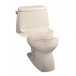 Kohler Santa Rosa Compact Elongated Toilet With Seat, Cover & Left-hand Trip Lever, Innocent Blu