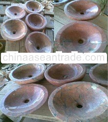 WASTAFEL DARI MARMER MERAH ( MARBLE SINK )