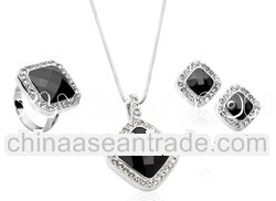 CZ Black Sets with Swarovski Crystal
