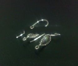 EWFMN35 - 925 Sterling Silver French Ear Hook with Teardrop