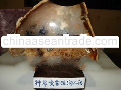 Natural Gemstone with Dragon Picture