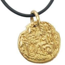 leather cord Brass Necklaces