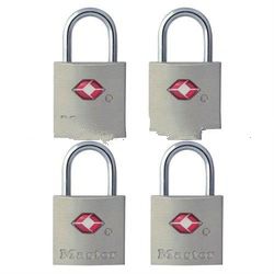 New Master Lock TSA Accepted Keyed Padlock - 4 Pack