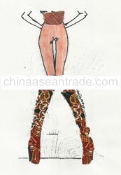 Boots with fine/printed batik motifs