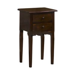 Anita Slim Bedside Table 2 Drawers