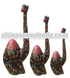 Sitting Camel Wood Carving Set